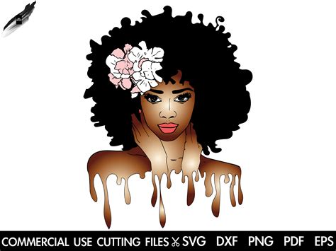 Download Free Black Woman SVG African American Woman Black Girl Afro Cameo